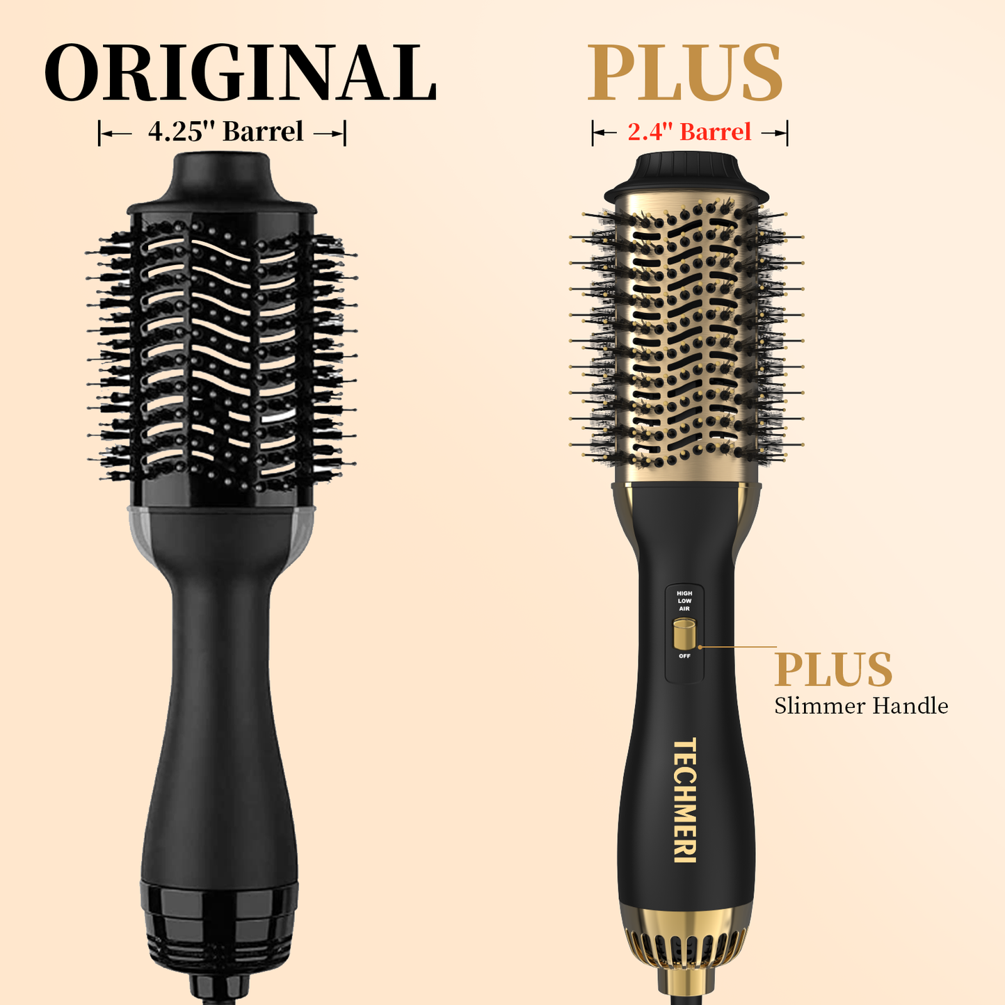 Techmeri Exclusive Gold Hot Air Brush