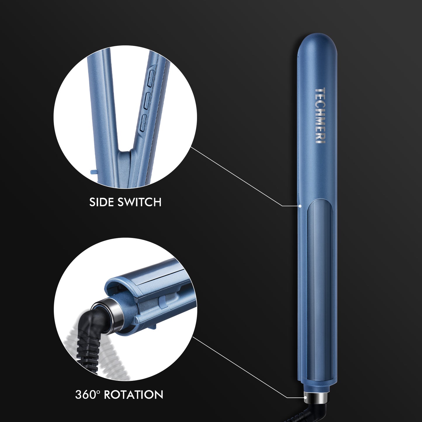 Techmeri Premium Blue Hair Straightener