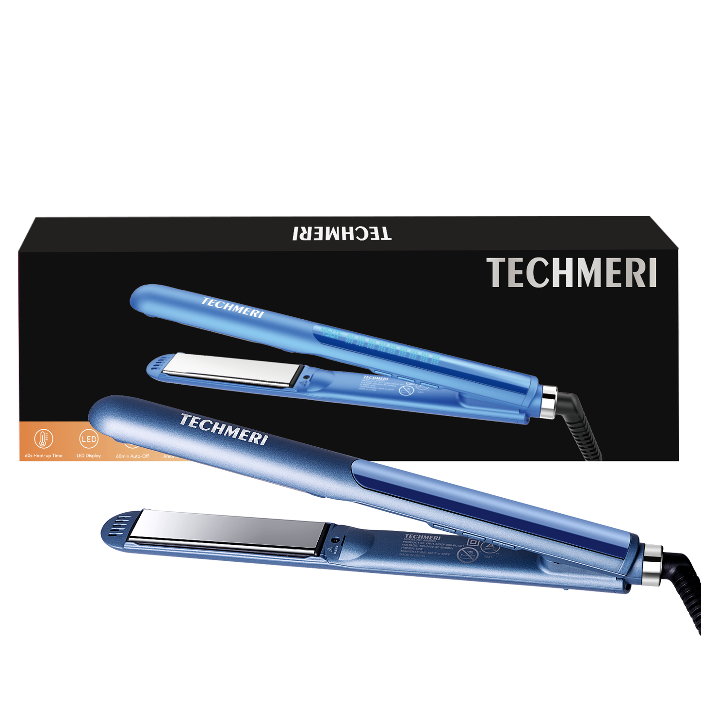 Techmeri Premium Blue Hair Straightener